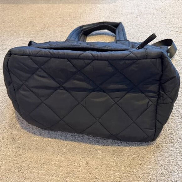 CALIA Women's Luxe Quilted Travel Tote in Black - Picture 5 of 12